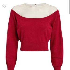 ALEXANDER WANG Sheer Yoke Pullover S